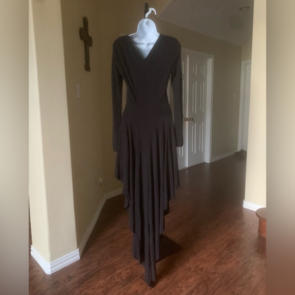 Antonio Berardi Black High Low Dress Size 38 Black - Picture 8 of 16